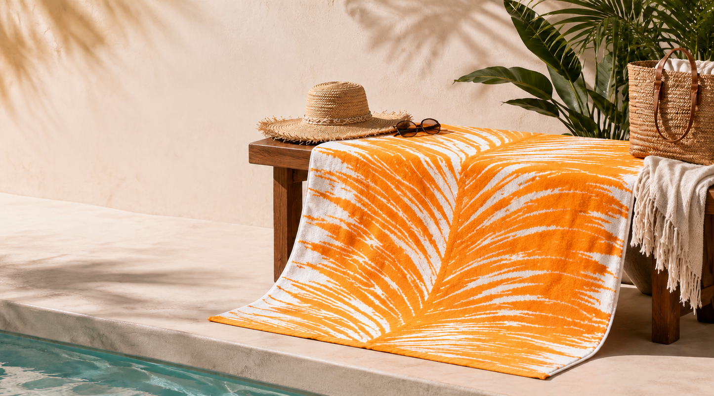 Renew Fibers Premium jacquard Beach Towel | Soft & Quick Dry