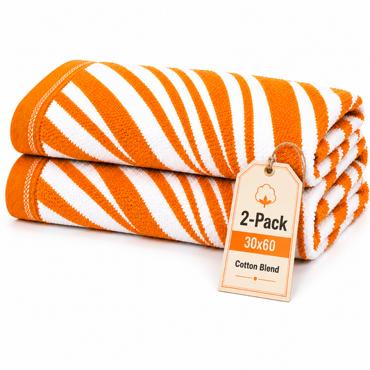 Renew Fibers Premium jacquard Beach Towel | Soft & Quick Dry
