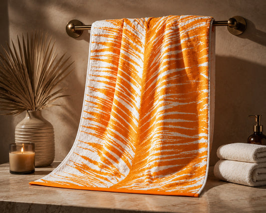 Renew Fibers Premium jacquard Beach Towel | Soft & Quick Dry